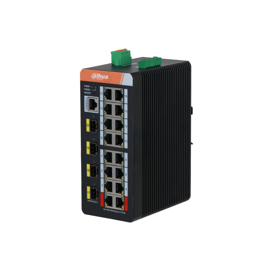 DAHUA PFS4420-16GT-DP 20-port Gigabit Industrial Switch with 16-port PoE (Managed)