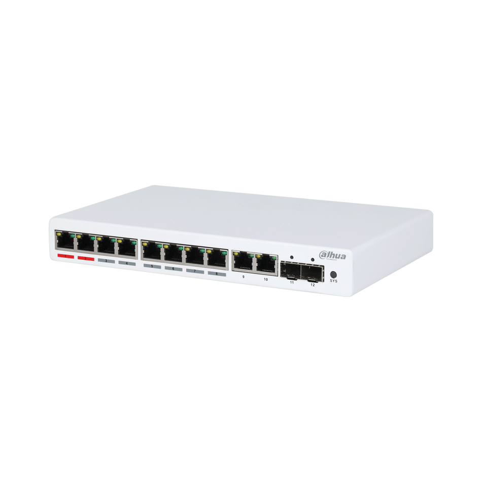 DAHUA PFS4212-8GT-96 12-Port Managed Desktop Gigabit Switch with 8-Port PoE