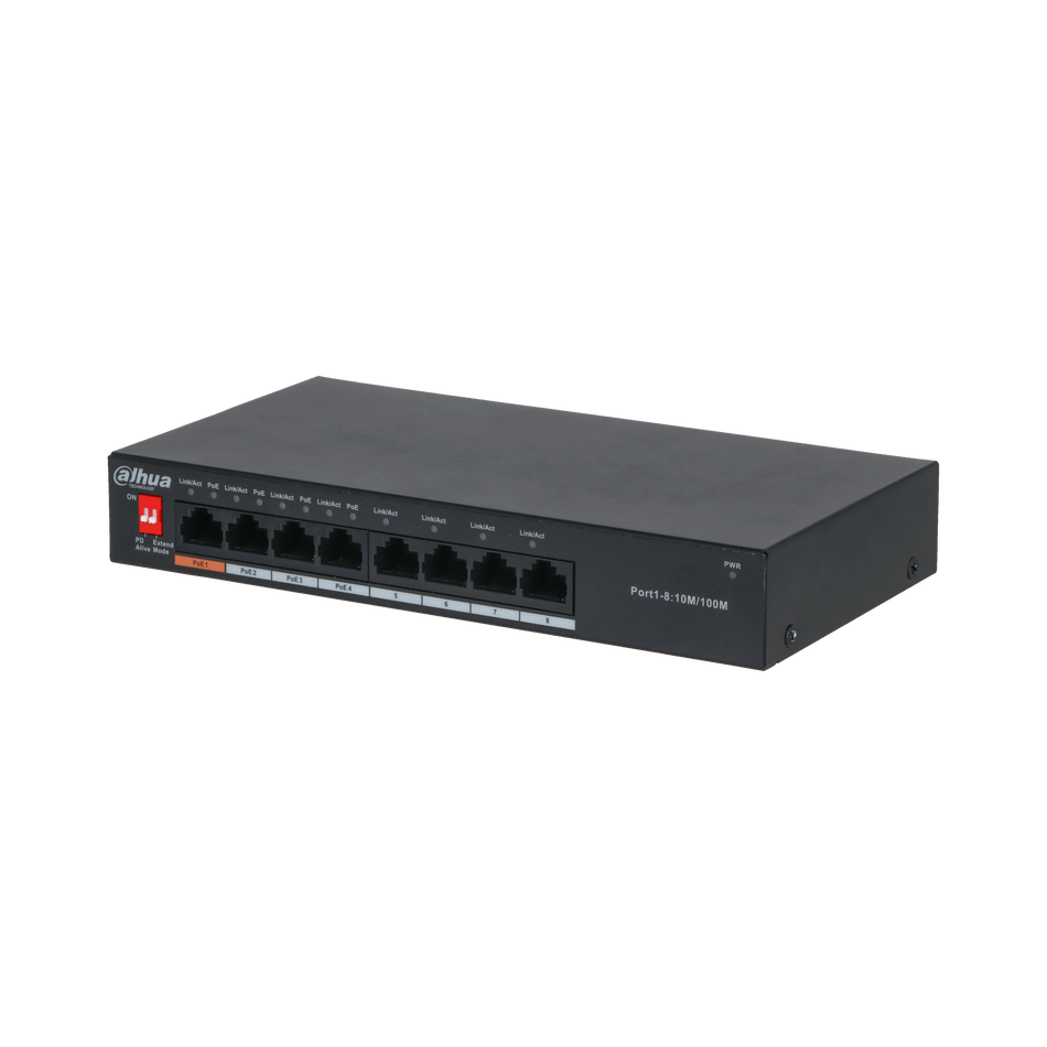 DAHUA PFS3008-8ET-60  8-Port Unmanaged Desktop Switch with 4-Port PoE