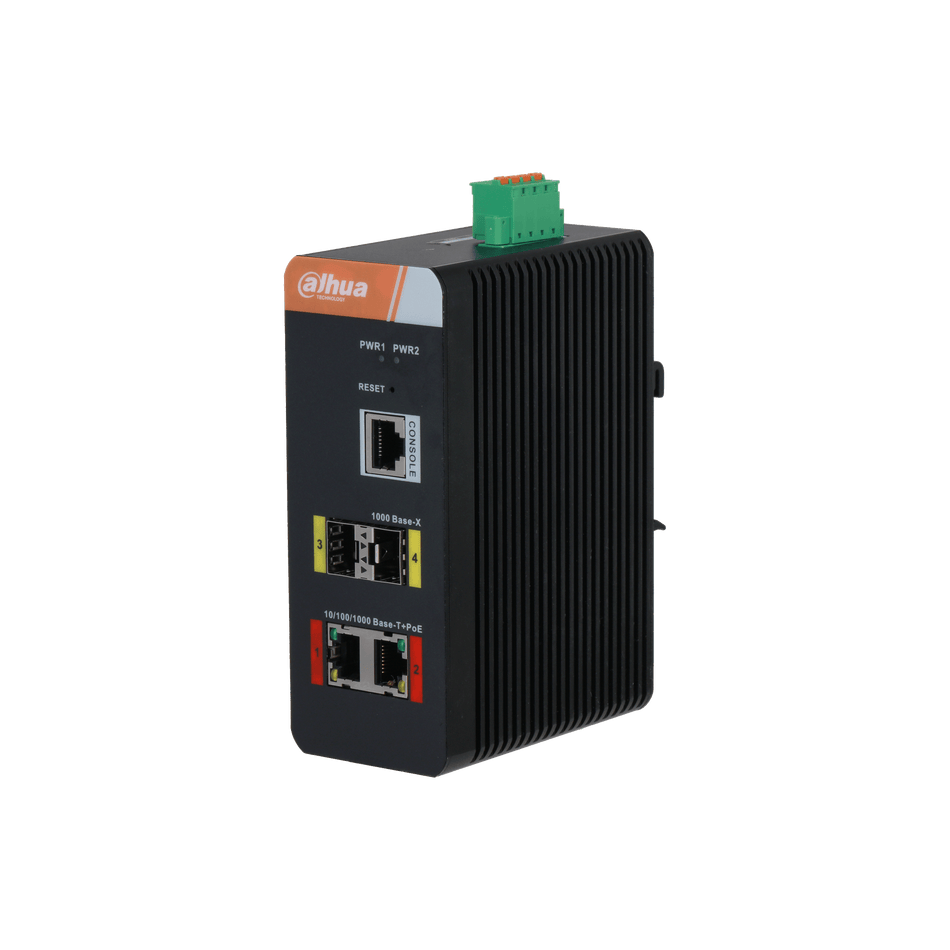 DAHUA PFS4204-2GT-DP 4-Port Gigabit Industrial Swicth with 2-Port Gigabit PoE (Managed)